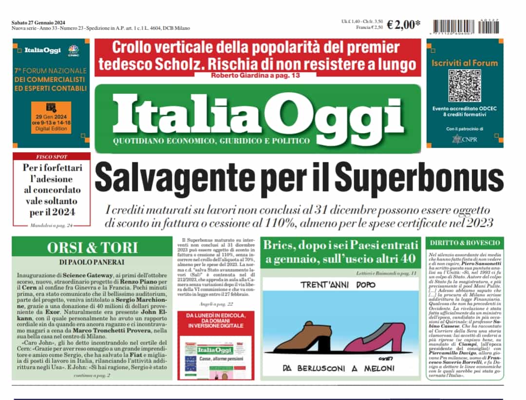 Salvagente per il Superbonus